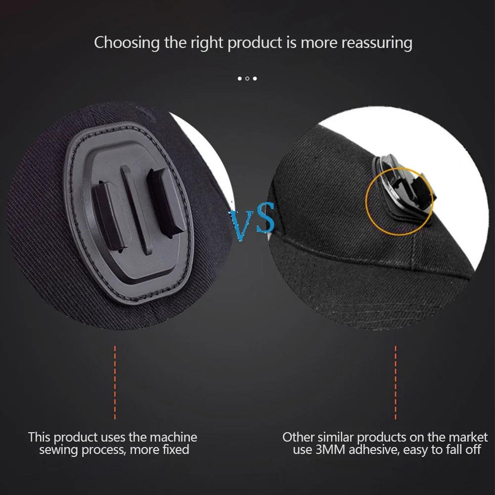 Baseball Cap with Action Camera Bracket Mounting Bracket for Gopro Hero 12 11 10 9 8 7 6 5 4 3 insta360 x3 x2 Eken SJCAM DJI