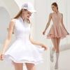Fashion Tennis Golf Clothing Ladies Sleeveless Lace Sports Dress Quick Dry Half Zip Slim Dresses Women Girls Sports Jersey Skirt