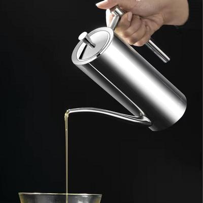 304 Stainless Steel Oil Pot Kitchen Oil Tank Sauce Vinegar Drip-Proof Dust-Proof Oil Storage Container To Store Kitchen Tools