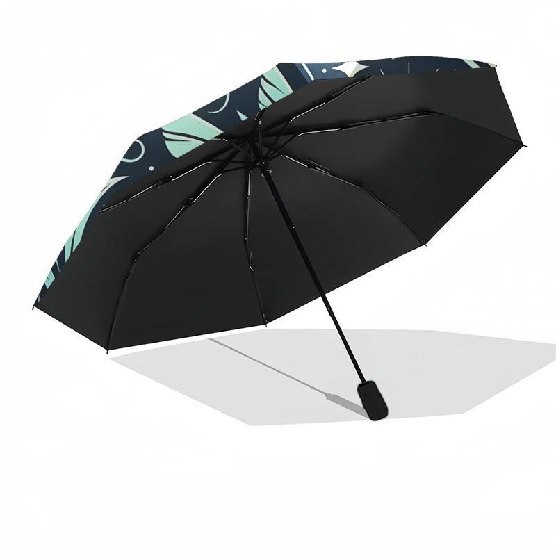 1pc Fairy Moonlit Night Celestial Dance Umbrella with Plastic Handle,Suitable for All Seasons Home Travel Outdoor UmbrellaDD1153
