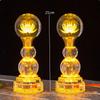 Colored LED Buddha Offering Lamp, Home Decoration, Temple, Prayer In Front of Buddha, Crystal Lotus Lamp, God of Wealth Lamp
