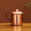 Handmade Copper Water Cup with Handle Sturdy Birthday Gifts Drinking Cups Practical for Restaurant Kitchen Wedding Tea Room Cafe