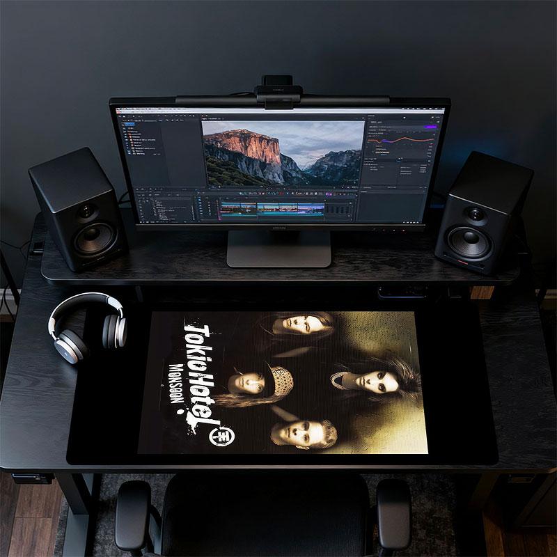 Tokio Hotel Band Mouse Pad, Large Gaming Desk Mat, Non-slip XXL Mousepad for Laptop & Tablet, Mini PC Playmat with Stitched Edges