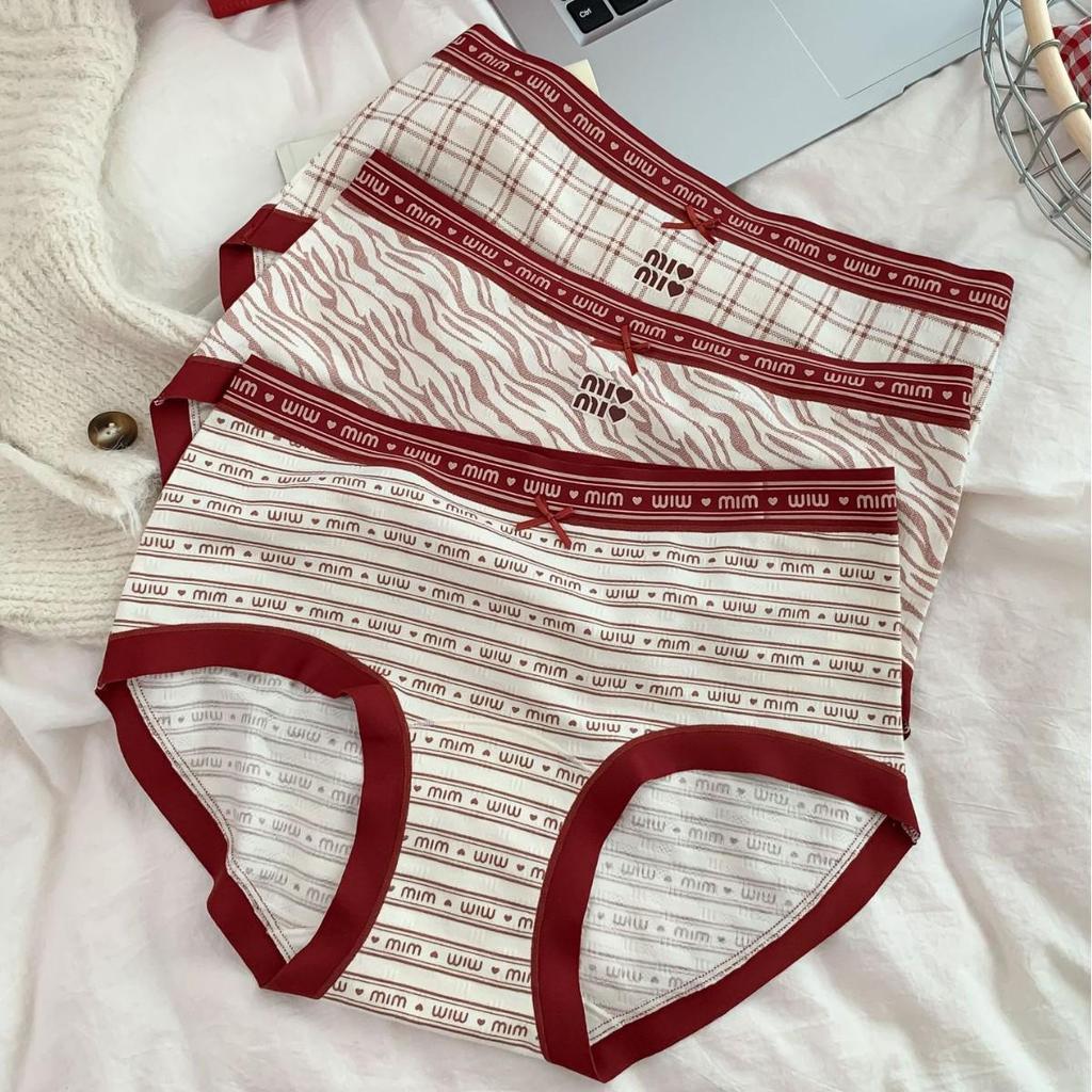 Lucky Girl Soft Hip-Wrapping Women's Underwear - Smooth, Skin-Friendly Ankara Red Triangle Panties