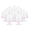 12er Set Mini Süßigkeitenbox Kuchenständer Cupcake Süßigkeiten Präsentationsplatte mit Deckel PartyzubehörRosa