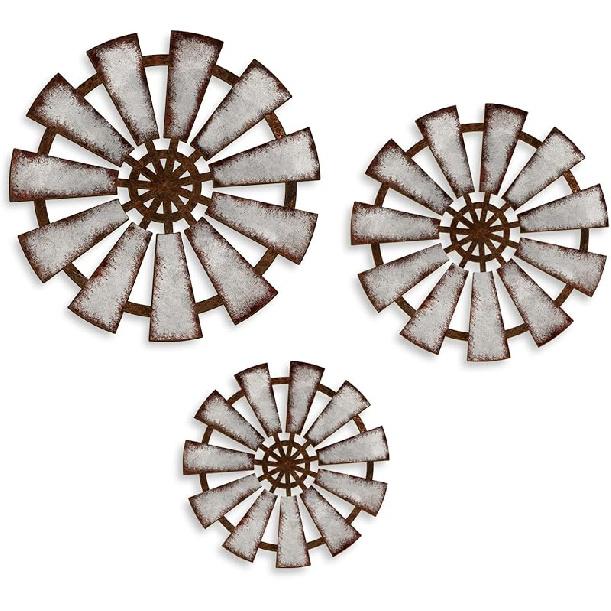 VGICH Farmhouse Wall Decor Home Sign with Wooden Windmill for O, Rustic Hanging Home Letters Decorative Art Signs for Living Room Kitchen Bedroom