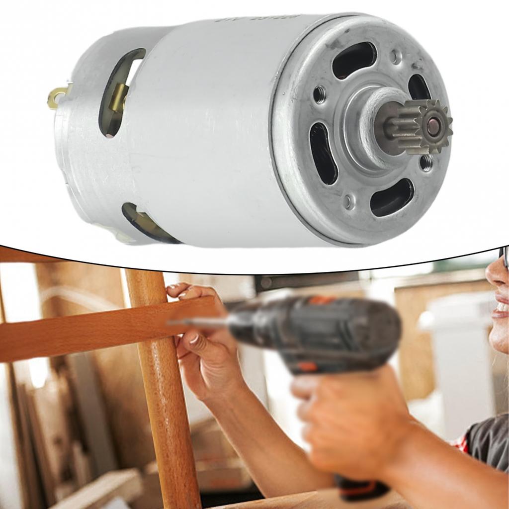 Vysokovýkonný V DC Motor Nízky Hluk Kovový 12 Zubový DC Motor 21V Dvojrýchlostný