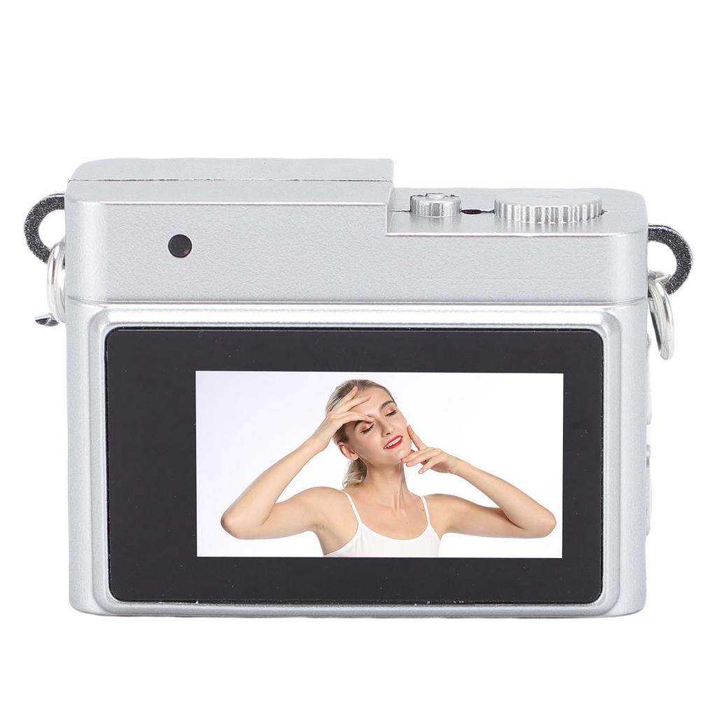 Small Keychain Camera 1080P 2MP 0.96in Color Screen 32GB Memory Card Retro Digital Camera with 4 Filters and LED Flash