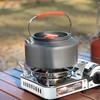 0.8/1.6L Campingkessel Tragbare Camping-Teekanne Aluminiumlegierung Wasserkocher Verbrühschutzgriff Multifunktional für Wandern Picknick