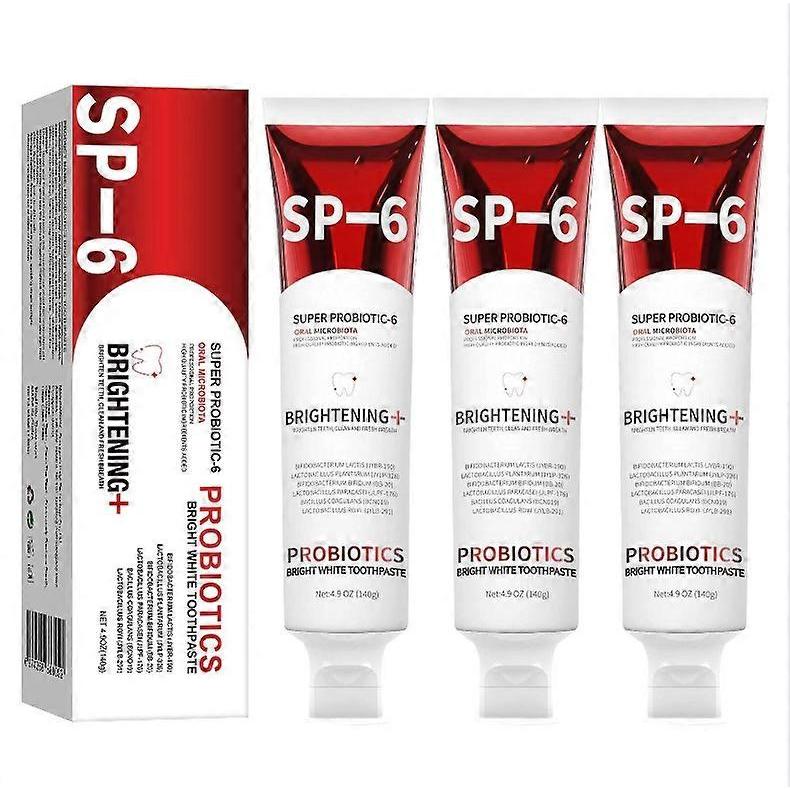 1/2/3PCS SP-6 Probiotics WhiteningToothpasteBrightening &Stain Removing Toothpaste 140g