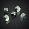 5PCS/1Set Metal Fluorescent Dice Golden/Silver/Bronze Funny Game Dice Six Sided Decider Board Game Acessorios 13mm