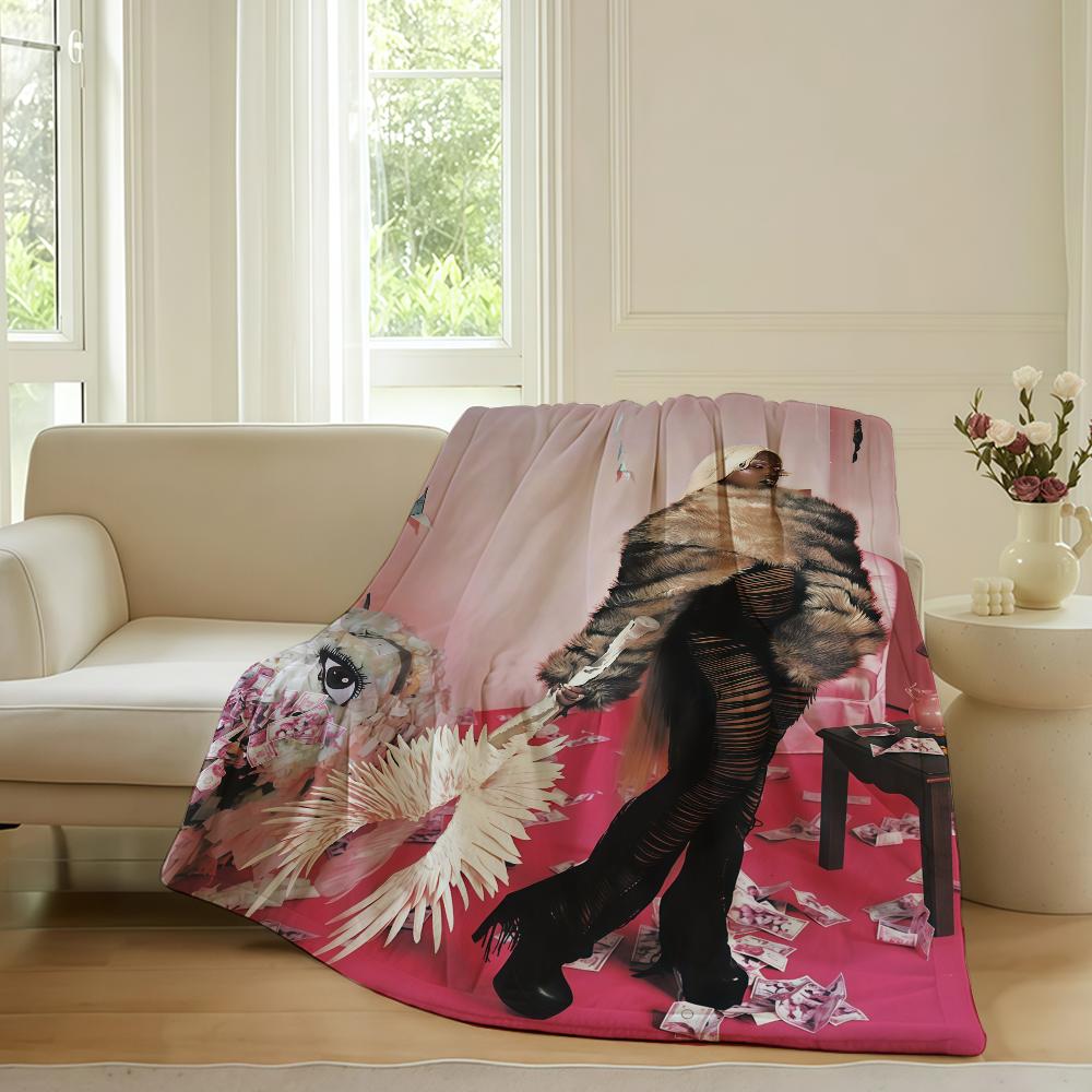 Female singer Theodora Blanket For Sofa Office Bed Plane Travel Sleep Read Relax Camping Soft And Warm