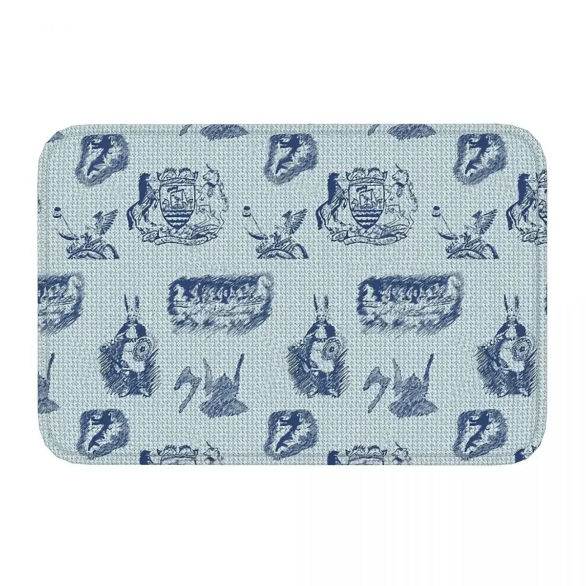 

Викинг Вальхалла Нескользящий Коврик для Двери Up Helly AA Синий Ковер Гостиная Спальня Коврик Добро Пожаловать Фланель Современный 40cmx60cm