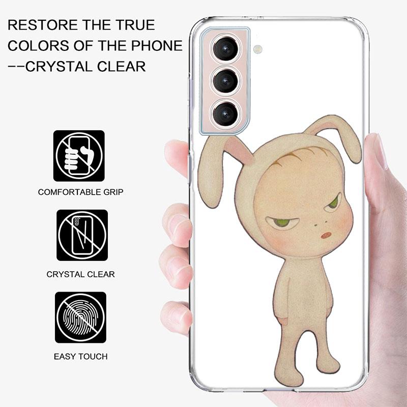 Cute Nara Yoshitomo Art Phone Case For Samsung Galaxy S25 Edge S24 S23 FE S21 S20 S10 Plus S22 S26 Ultra Cover Clear Cases TPU C