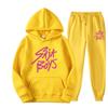 2026 Saja Boys 2-Piece Hoodie Set Fleece Lined Men Women Streetwear Casual Outfit