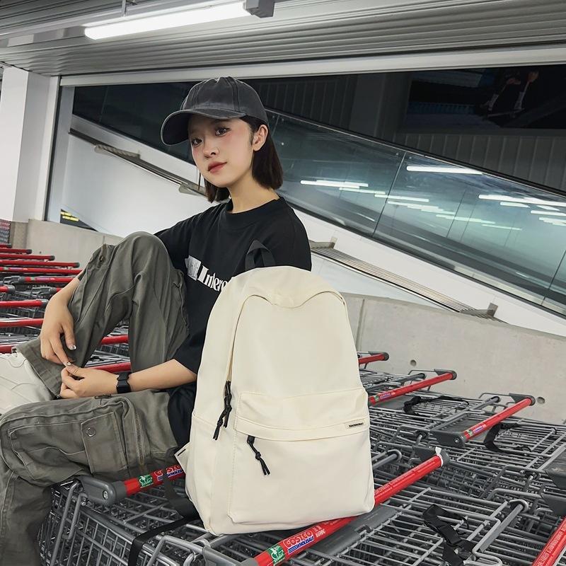 Koreansk Campus-stil Ryggsäck, Enkel och Avslappnad Datorryggsäck, Trendig och Modemedveten, Stor Kapacitet Studentryggsäck
