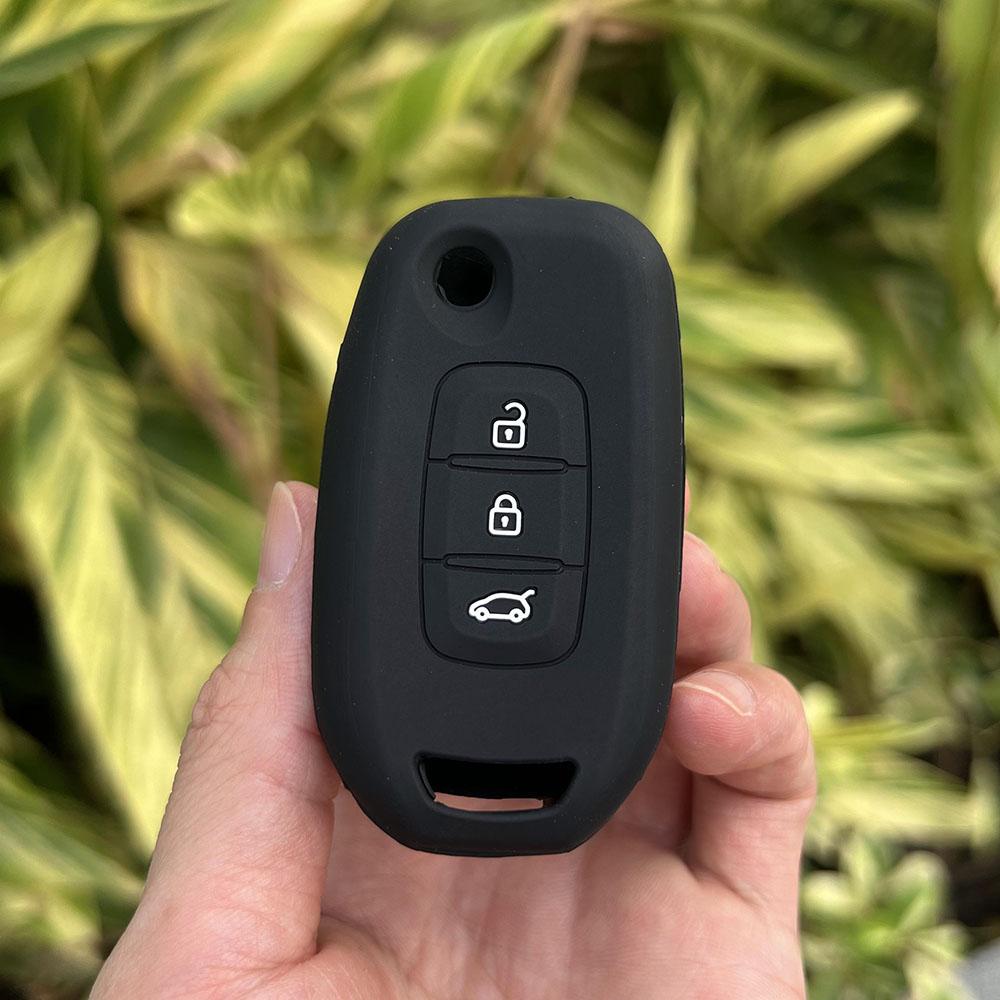 Silikon Autoschlüsselhülle Weiche Fernbedienungsabdeckung für Renault Kwid Trafic Clio Kadjar Clio 5 Captur Arkana Sandero Stepway Logan Twingo