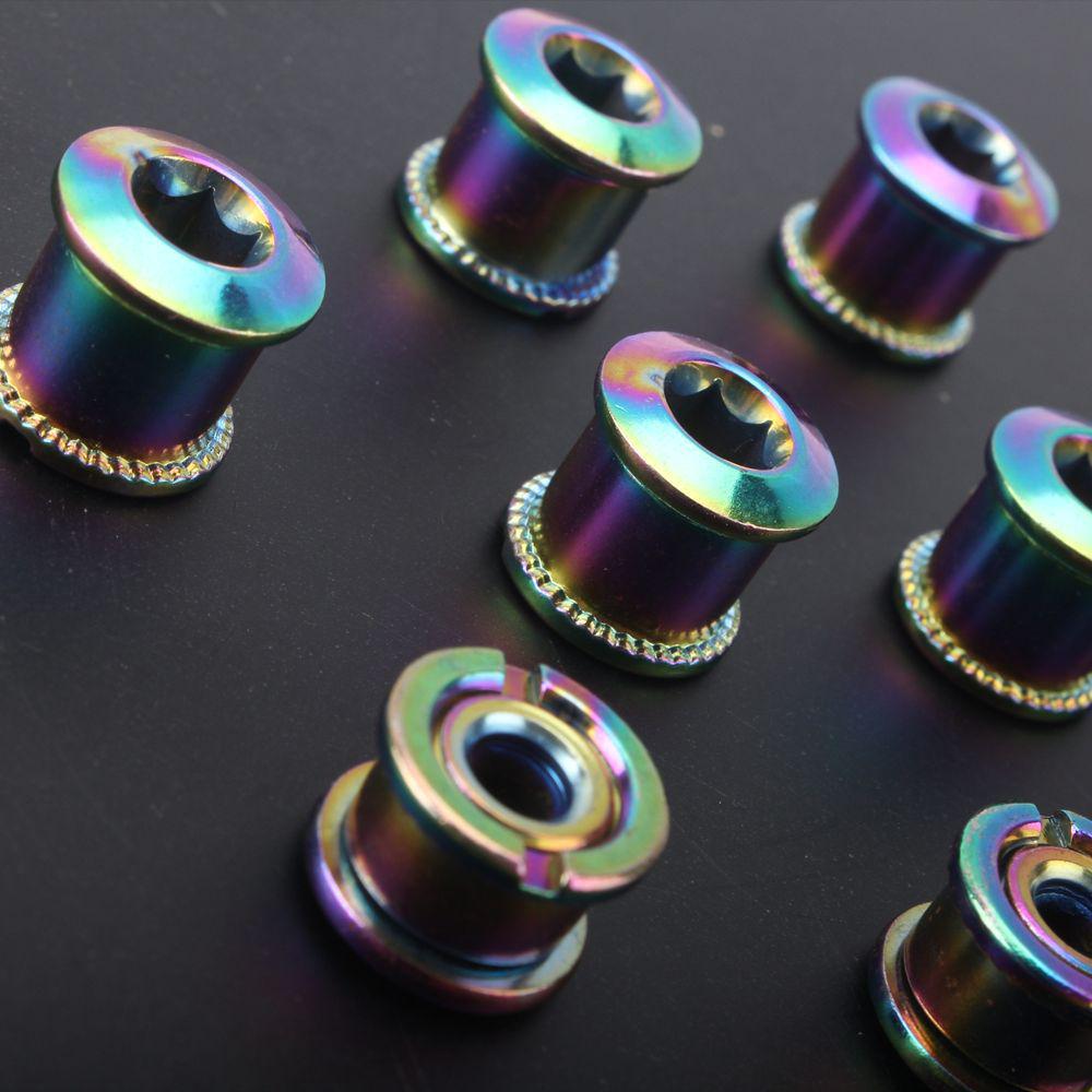 Colorful Steel Chainring Bolts for Mountain and Folding Bikes