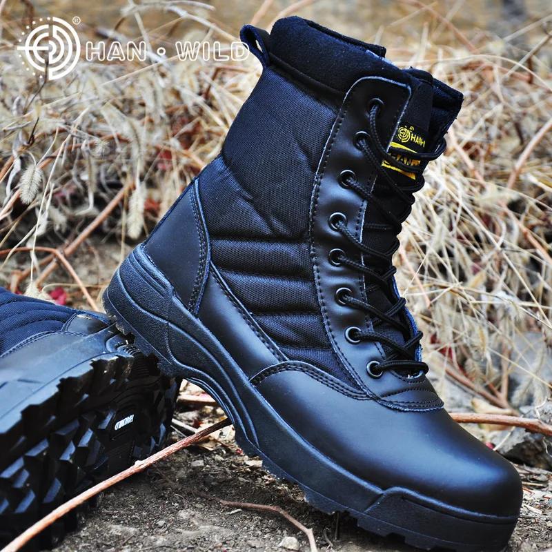 Men's Tactical Boots Men Breathable Canvas Lace Up Safety Casual Shoes Black Desert Combat Ankle Boot Mens