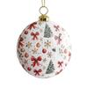 Motif Vintage Décoration Suspendue de Noël Boule Festive en Mousse Arrangement Saisonnier