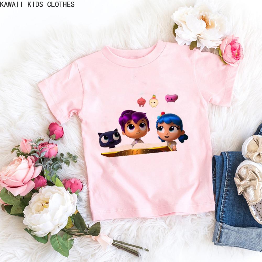 New Rainbow Kingdom Tops Toddler Tees Clothes Children Clothing Cartoon Kids T-shirt Girls Clothes Short Sleeve Casual