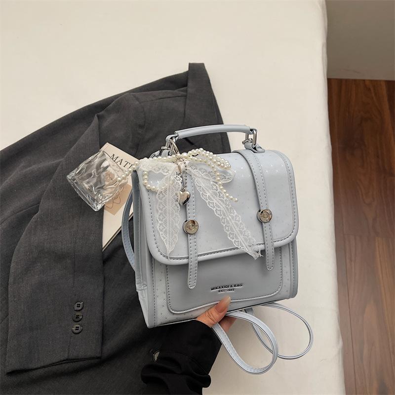 Schoolbag1011 new Korean version ins retro backpack women's fashion textured shoulder bag commuter casual small backpack