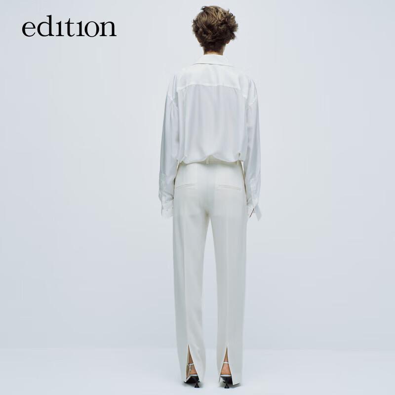 Edition P-Series Merino Wool Back Slit Straight Leg Trousers