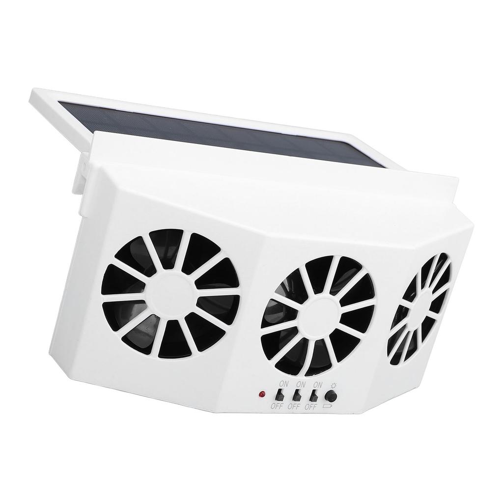 Car Exhaust Fan Solar Powered 3 Fans Ventilation Cooling Odor and Humidity Removal Auto Ventilator