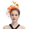 Wedding bride's mesh headdress hairclip floral party accessories European and American horse racing club feather veil headband