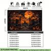 1 piece of 2D flat banner Halloween night castle pumpkin bat lanternzyc