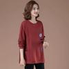 Spring Women Blouses Long Sleeve Print Element TShirts Casual Round Neck Ladies Tops Pullover