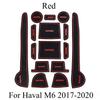 For Haval M6/M6 Plus 2017- Non-slip Mat Water Cup Storage Door Slot Mat Car Modification Decoration Supplies Accessories
