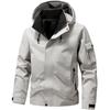 Men's 2025 Spring/Autumn Waterproof Hooded Ski Jacket - Trendy Workwear Outerwear