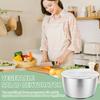 5L Salad Spinner 304 Stainless Steel Lettuce Spinner Washer Nonslip Base Vegetable Dryer with Drainage Holes Kitchen Utensils