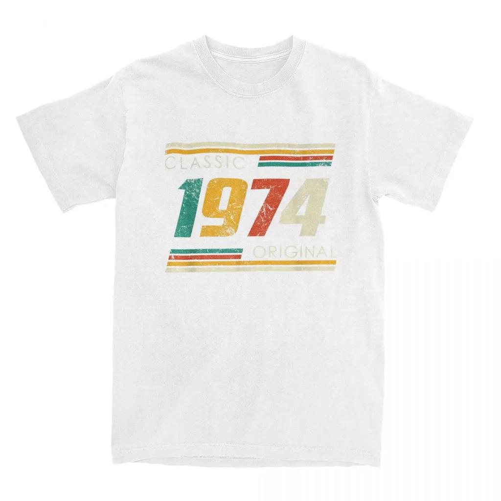 Original Born In 1974 Men Women T Shirts 50 Year Old 50th Birthday Apparel Tees T-Shirts Graphic Printing Clothing