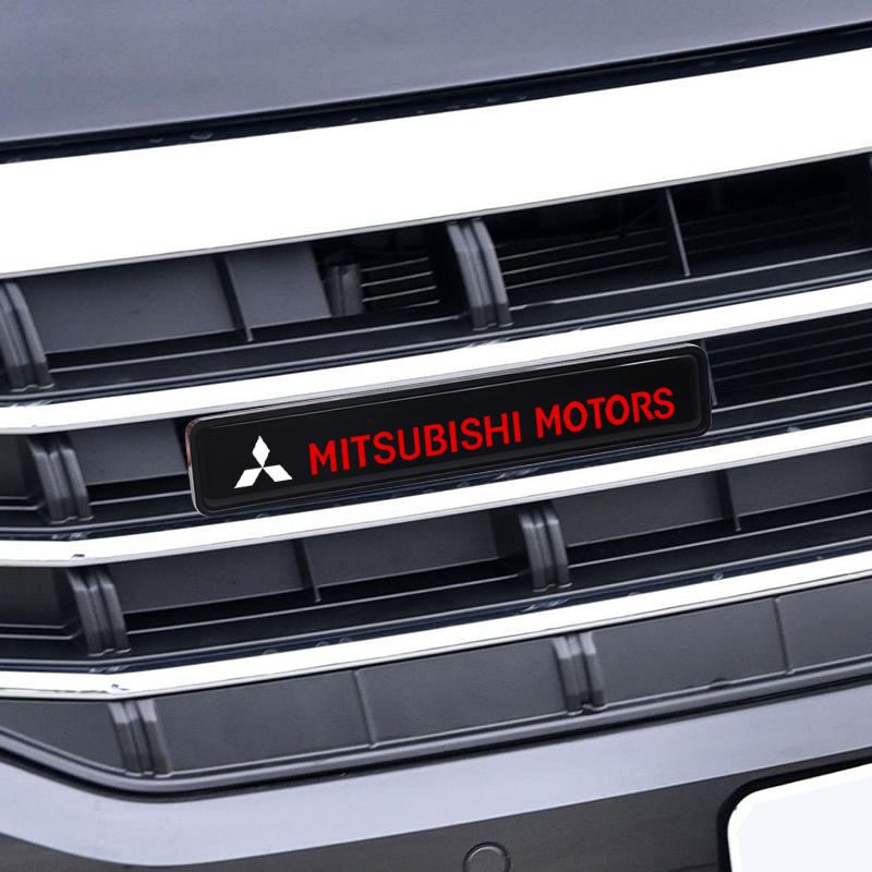 Car Decorative Light LED Front Hood Grille Emblem Badge Decor For Mitsubishi ASX I200 Outlander Pajero Eclipse Lancer