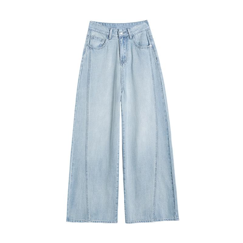 Cotton Loose Wide-leg Pants for Women's Spring and Thin Wide-leg Jeans for Women's Spring and Summer Breathable and Cool Spring and Summer Models