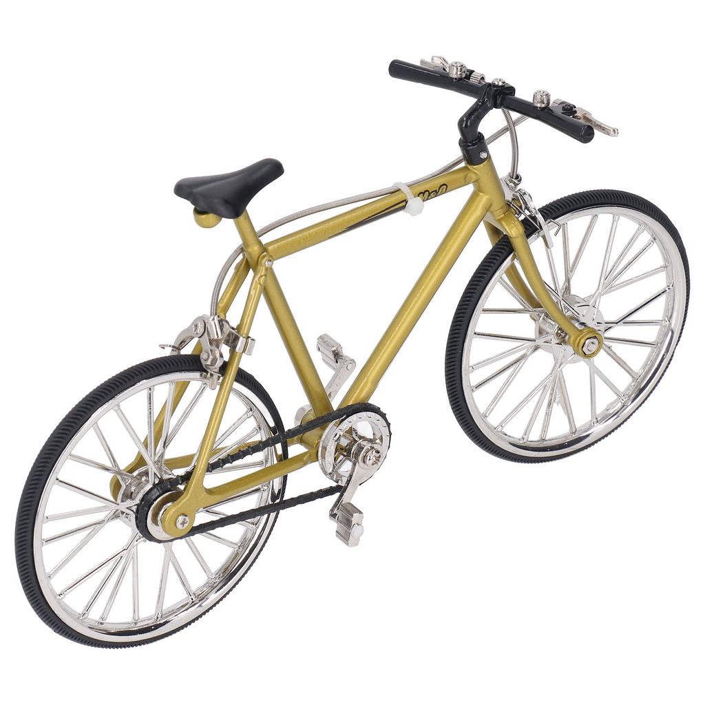 Mini Bicycle Model Metal Rubber Durable Sturdy High Simulation Detachable Bicycle Toy for Home