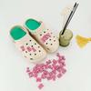 Pink Shoe Flower Buckle Soft PVC Rubber Trim Accessory for Clogs