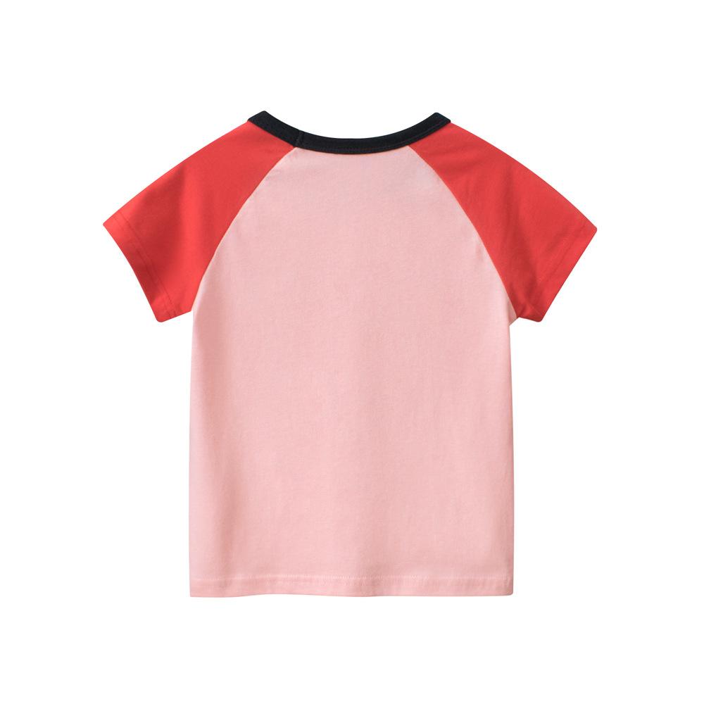 Children's Clothing Children's Short-Sleeved T-shirt Bottoming Baby Girl Little Bear Cartoon Clothes