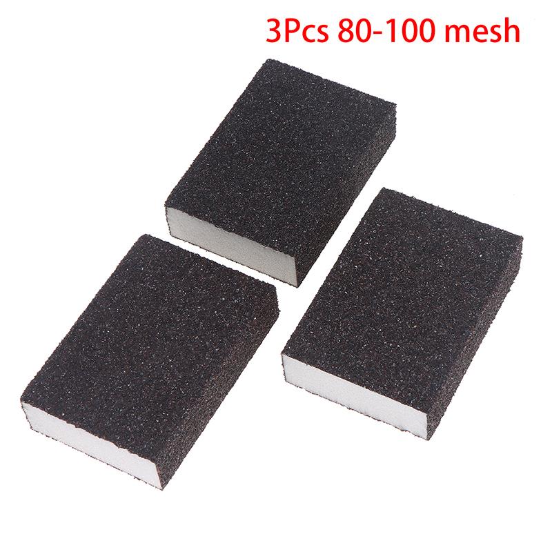 

3Pcs Polishing Grinding Sponge Pads Manual Sanding Sponge Blocks Reusable Washable For Metal Wood Drywall Glass Polishing A1