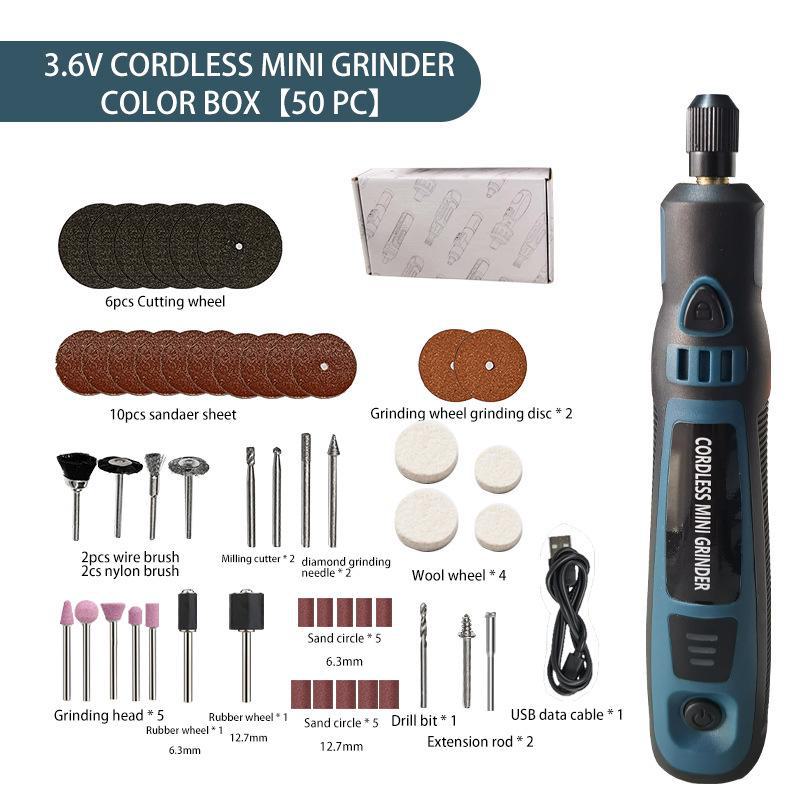 Compact Handheld Electric Grinder: Jade Polishing & Carving Tool, Rechargeable Mini Drill for Household Use