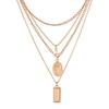 Vintage Personality Exaggerated Madonna Cross Alloy Multilayer Pendant Necklace