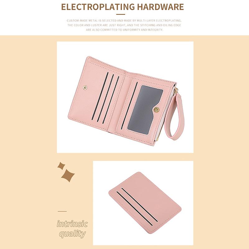 New Design Women'S Short Wallet With 8 Card Slots & Zipper Coin Pocket - Blocking Multi-Function Purse