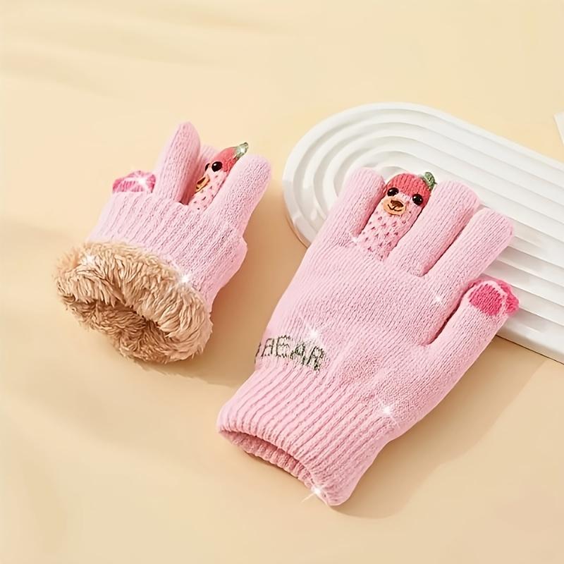 Comfortable and Cute Winter Gloves for Kids, Suitable for Boys and Girls Aged 7-12, Cold Weather Gear, Kids Outdoor Activities, Playful Design