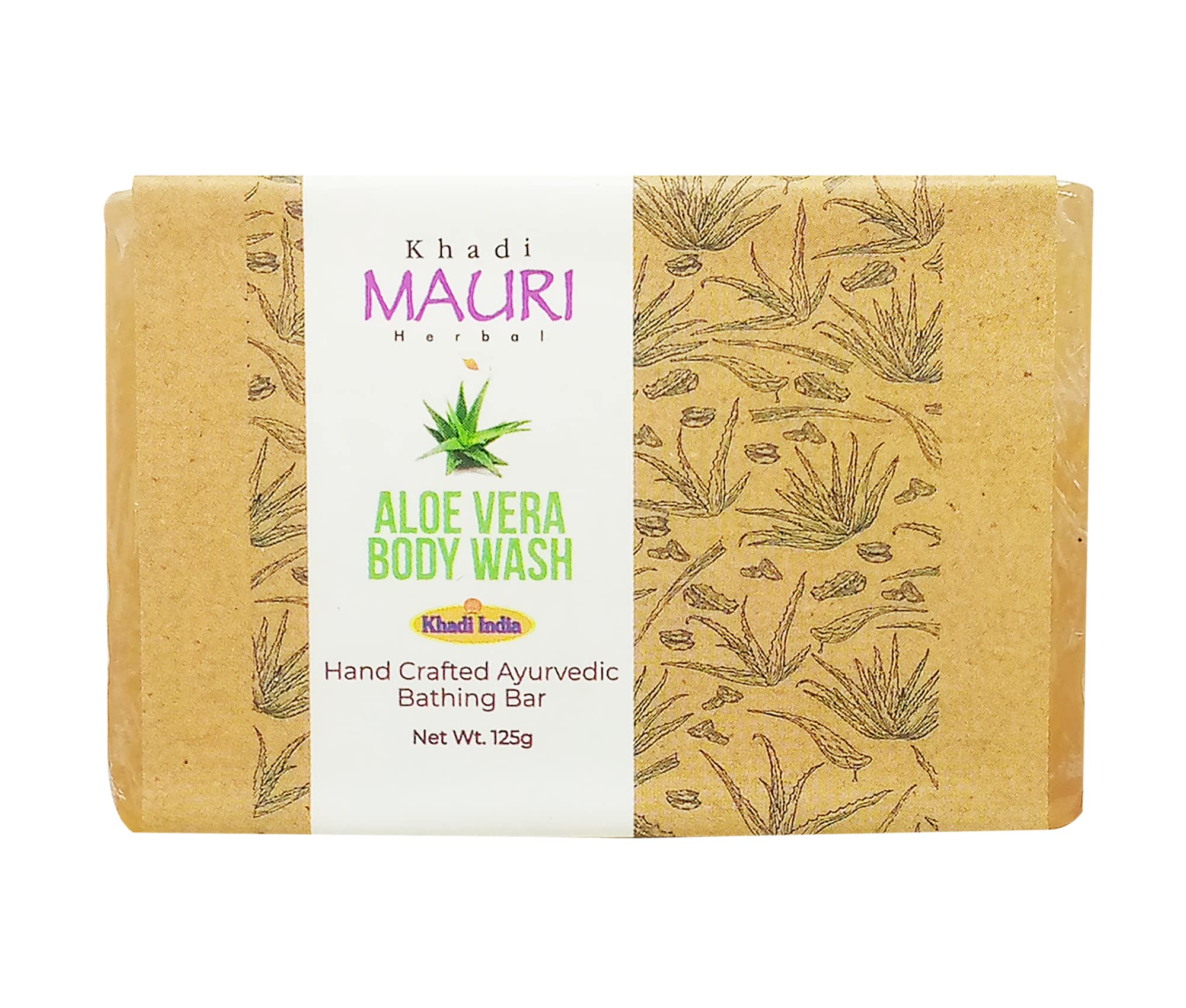 Khadi Mauri Aloevera Soap - Pack of 1 (125g)