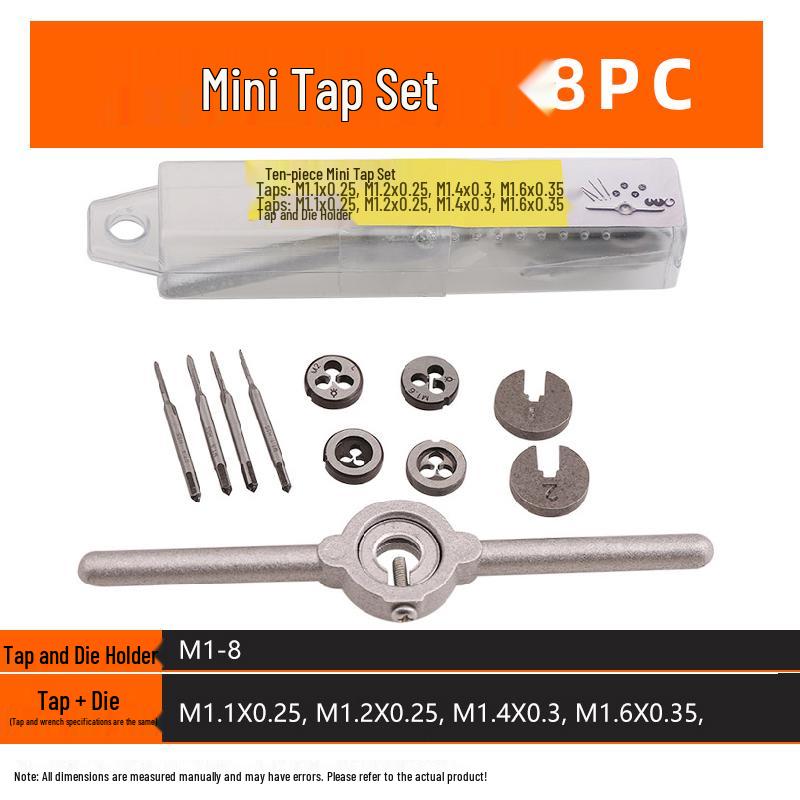 Metric & Imperial Tap and Die Set with Hand Reamer & Tap Holder – Comprehensive Threading Tool Kit.