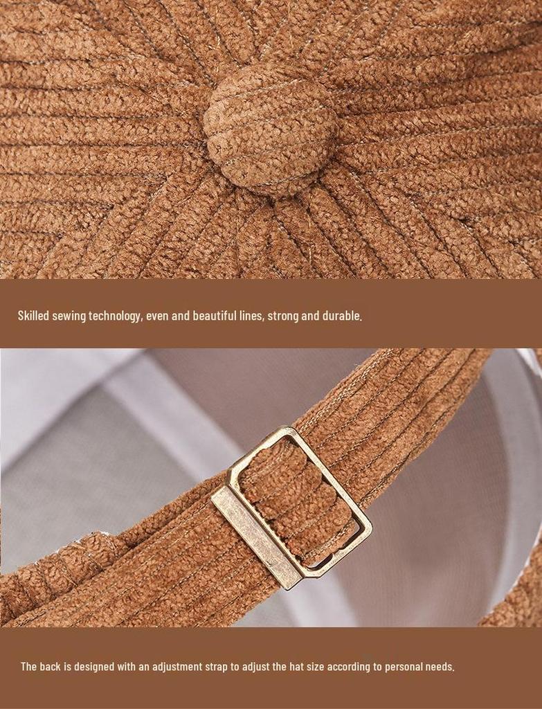 Solid Color 3D Letter R Corduroy Baseball Cap - Adjustable Fall/Winter Fashion Hat