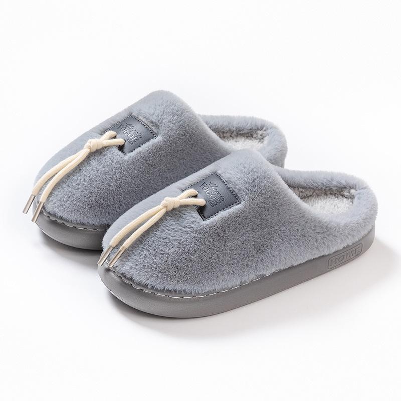 Cotton slippers autumn and winter thick-soled indoor home use lightweight velvet warm couple shoes