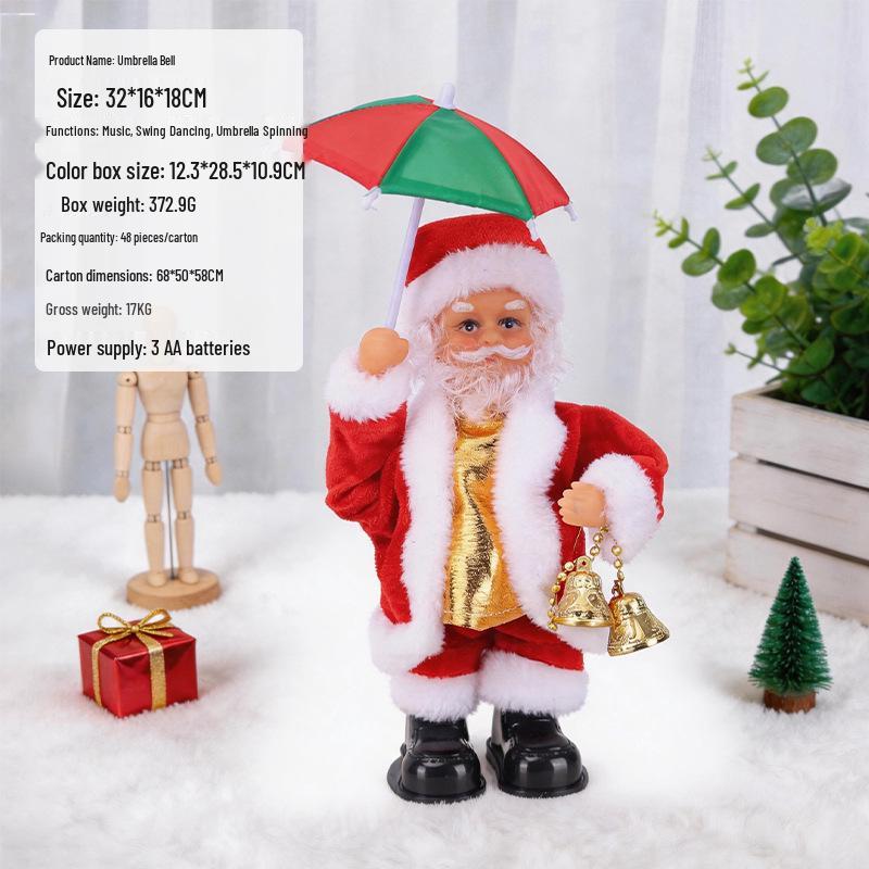 Electric Climbing Ladder Santa Claus Toy for Kids' Christmas Decoration